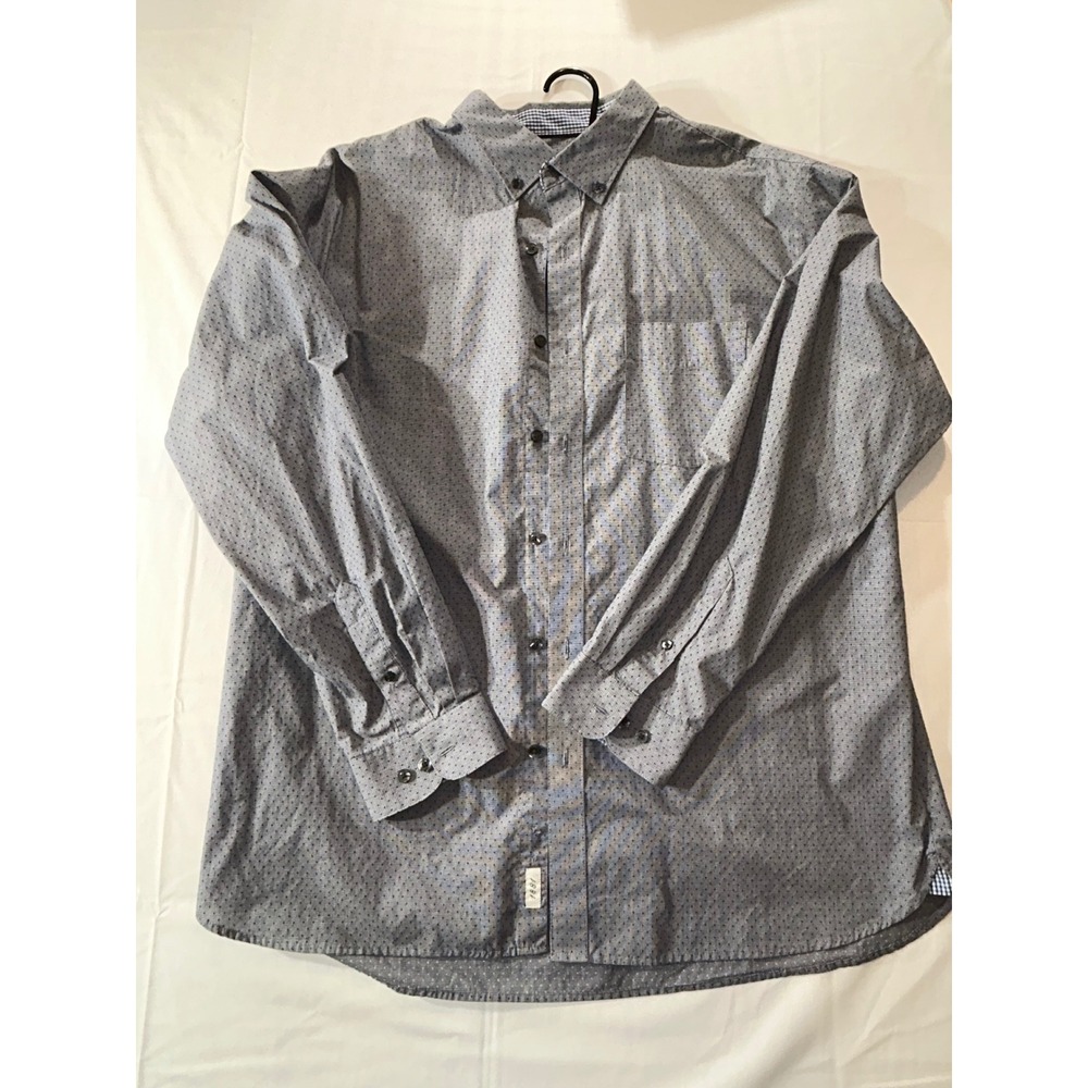 Van Heusen Originals Mens XL Classic Fit Blue Micro Pattern Button Down Shirt